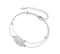 EUEAVAN Boucles d'oreilles Croix de la Vierge Marie pour femmes Virgen de Guadalupe Notre-Dame de Guadalupe Boucles d'oreilles Marie Miraculous Medal Amulette Bijoux catholique Cadeau (argent 5)