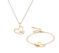 EUEAVAN Bracelet à breloques ciseaux et peigne Bracelet ajustable Bijoux de coiffeur Bracelets à maillons coeur d'amour (set or)