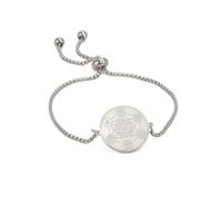 EUEAVAN Bracelet cube de Métatron Double face Ajustable Sceaux de géométrie sacrée Bracelet des archanges Sceaux de 72 noms de Dieu Kabbale Saint Michel Talisman de protection Bijoux religieux Cadeau