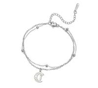 EUEAVAN Bracelet de déesse en spirale pour femme Bracelet de déesse de la fertilité celtique Bracelet de déesse de la lune triple Bracelet de sorcière païenne Wiccan Amulette Bijoux Cadeau (silver 3)