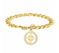 EUEAVAN Bracelet de nœud de sorcière pour femmes Rhinestone Celtic Knot Anklet Nudo De Bruja Bonne Chance Triquetra Trinité Bijoux Wicca Cadeaux irlandais (or 1)