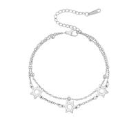 EUEAVAN Bracelet étoile de David hexagramme juif fait maison bracelet cordon rouge hébreu amulette kabbale bénédiction religieuse Israël Hanoukka cadeau pour femme, Réglable, Acier inoxydable, Pas de