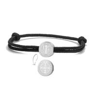 EUEAVAN Bracelet médaille de Saint Benoît fait main double face corde | San Benito Bracelet avec croix d'exorcisme et amulette de saint patron, bijou chrétien catholique, cadeau religieux pour