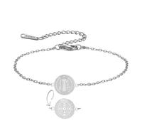 EUEAVAN Bracelet médaille Saint Benoît Bracelet San Benito double face en corde rouge porte-bonheur fait main Croix Saint Patron Amulette Bijoux chrétiens catholiques Cadeau religieux