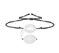 EUEAVAN Bracelet médaille Saint Benoît Bracelet San Benito double face en corde rouge porte-bonheur fait main Croix Saint Patron Amulette Bijoux chrétiens catholiques Cadeau religieux (Noir)