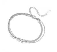 EUEAVAN Bracelet messianique pour femmes Étoile de David Poisson de Jésus Bracelet Menorah Croix de Jérusalem Amulette religieuse juive Bijoux de Hanoukka Cadeau Symbole de prière (Argent)