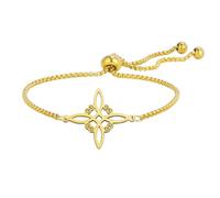 EUEAVAN Bracelet Nœud de Sorcière Bracelet de Cheville Nœud Celtique Nudo De Bruja Bonne Chance Triquetra Trinité Amulette Wiccan Bijoux Cadeaux irlandais pour femmes (l'or)