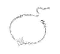 EUEAVAN Bracelet nœud de sorcière Bracelet de cheville nœud celtique triple déesse Nudo De Bruja Triquetra porte-bonheur Trinité Amulette Wiccan Bijoux Cadeaux irlandais (nœud de sorcière 2 argent)