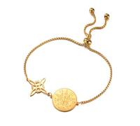 EUEAVAN Bracelet pentagramme tétragramme noeud de sorcières Nudo De Bruja YHVH YHWH Yeshua Jéhovah Bracelet Wicca Amulette Religions Bijoux Wiccan Cadeau pour Femmes Hommes (or)