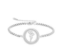 EUEAVAN Bracelet Princesse Wendy Clochette Pixie Elf Magical Dancer Ballet Heart Anklets Cubic Zirconia Angel Wings Jewelry Fairy Tale Quote Cadeau pour femmes (argent 1)