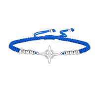 EUEAVAN Bracelet réglable avec nœud de sorcière - Bracelet de trinité irlandaise avec nœud celtique - Fait à la main - Corde rouge porte-bonheur - Cadeau irlandais, Moyen, Acier inoxydable, Pas de