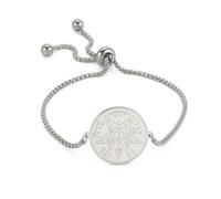 EUEAVAN Bracelet Tetragrammaton Pentagramme YHVH YHWH Jéhovah Bracelet Yeshua Prière bénie Bible hébraïque 72 noms de Dieu Amulette Wicca Bijoux Cadeau pour juifs et chrétiens (argent)