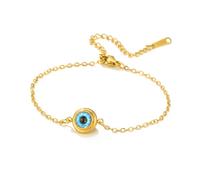 EUEAVAN Bracelets Evil Eye ajustables à 7 nœuds, bracelets de cheville pour couples en fil rouge porte-bonheur faits main, amulette grecque Kabbalah Bijoux (or)