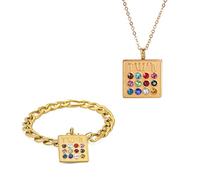 EUEAVAN Collier avec pendentif 12 tribus d'Israël avec inscriptions hébraïques - Pierre de naissance juive - Amulette ras du cou - Bijou pour fille et femme - Acier inoxydable - Sans pierre précieuse,