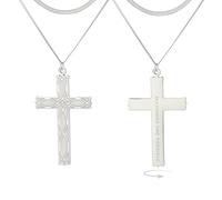 EUEAVAN Collier avec pendentif en forme de croix et nœud celtique irlandais, amulette religieuse chrétienne, cadeau de baptême ou de Pâques pour homme et femme