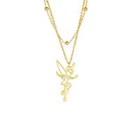 EUEAVAN Collier avec pendentif fée clochette de princesse Wendy - Pendentif fée Pixie - Tendance - Exquis - Danseuse magique - Bijoux ras du cou - Citation de conte de fées - Pour filles et femmes