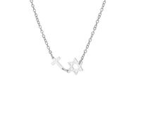 EUEAVAN Collier croix étoile de David pour femme Pendentif étoile juive hexagramme à six branches Croix chrétienne Bijoux religieux chrétiens Cadeau de Hanoukka Israël (argent 3)