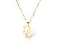 EUEAVAN Collier Highland Cow Pendentif Vache Ecosse Boucles d'oreilles Animaux Western Bijoux Ecossais pour les Amoureux de la Vache Cadeau de Fête des Mères (vache or)