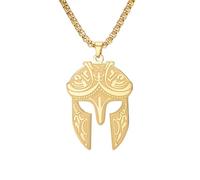 EUEAVAN Collier pour homme et femme - Chaîne vénitienne vintage - Pendentif amulette antique - Bijoux cadeau spartiate, Medium, Acier inoxydable, Pas de gemme