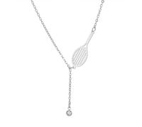 EUEAVAN Collier raquette de tennis pour femme Pendentif raquette Compétition Bijoux inspirants Amoureux du tennis Cadeaux tendance (Argent)