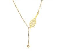 EUEAVAN Collier raquette de tennis pour femme Pendentif raquette Compétition Bijoux inspirants Amoureux du tennis Cadeaux tendance (Or)