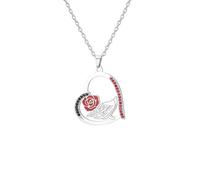 EUEAVAN Collier ras du cou avec pendentif en forme de rose de la mort - Style gothique glamour médiéval et Renaissance, Moyen, Acier inoxydable, Pas de pierre précieuse