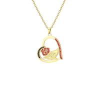 EUEAVAN Collier ras du cou avec pendentif en forme de rose de la mort - Style gothique glamour médiéval et Renaissance, Moyen, Acier inoxydable, Pas de pierre précieuse