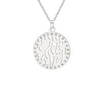 EUEAVAN Collier Shema Israel Collier de prières en hébreu Sh'ma Shema Yisrael Collier cabale juive Pendentif Judaica Bijoux Bible Bénédictions Cadeau Femmes