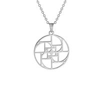 EUEAVAN Collier spirale Fibonacci Collier Ratio d'Or Pendentif Ratio d'Or Chiffres Fibonacci Bijoux Géométrie Sacrée Mathématiques Enseignant Cadeaux Architecte Femmes Hommes (fibonacci argent2)