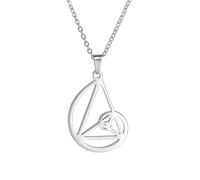 EUEAVAN Collier spirale Fibonacci Collier Ratio d'Or Pendentif Ratio d'Or Chiffres Fibonacci Bijoux Géométrie Sacrée Mathématiques Enseignant Cadeaux Architecte Femmes Hommes (fibonacci argent)