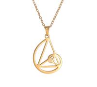 EUEAVAN Collier spirale Fibonacci Collier Ratio d'Or Pendentif Ratio d'Or Chiffres Fibonacci Bijoux Géométrie Sacrée Mathématiques Enseignant Cadeaux Architecte Femmes Hommes (fibonacci or)