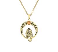 EUEAVAN Collier tigre pour homme Pendentif œil celtique I'm the King Bijoux vintage sur le thème des animaux Pierres précieuses Cadeau porte-bonheur pour les femmes qui aiment les animaux (Or)