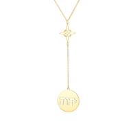 EUEAVAN Collier Witches Knot Jehovah Nudo De Bruja YHVH YHWH Yeshua Tetragrammaton Pentagramme Pendentif Salomon Wicca Amulette Religions Bijoux Wiccan Cadeau (nœud de sorcière 1, Collier en Y or)