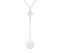 EUEAVAN Collier Witches Knot Jehovah Nudo De Bruja YHVH YHWH Yeshua Tetragrammaton Pentagramme Pendentif Salomon Wicca Amulette Religions Bijoux Wiccan Cadeau (nœud de sorcière 2, Collier en Y argent)