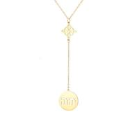 EUEAVAN Collier Witches Knot Jehovah Nudo De Bruja YHVH YHWH Yeshua Tetragrammaton Pentagramme Pendentif Salomon Wicca Amulette Religions Bijoux Wiccan Cadeau (nœud de sorcière 2, Collier en Y or)