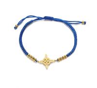 EUEAVAN Délicate Celtic Witch's Knot Bracelet amulette décolleté quatre coins charme irlandais wiccan vintage bijoux cadeau fille femme (bleu)