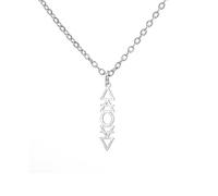 EUEAVAN Élément Collier pour Femmes 4 Symboles Alchimiques Collier Planètes Feu Terre Eau Air Symboles Alchimique Collier Transmutation Signes Bijoux Cadeau Occulte, M, Acier inoxydable, Pas de gemme