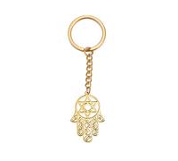 EUEAVAN Hamsa Main de Fatima Hexagramme Porte-clés Étoile de David Mauvais Œil Juif Protection Amulette Symbole Femme Homme