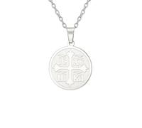 EUEAVAN IC XC NIKA Croix Orthodoxe pour Femmes - Jésus-Christ Médaillon Pendentif Byzantin Collier Bijoux Religieux Orientaux - Cadeau Chrétien Catholique