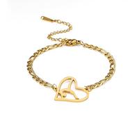 EUEAVAN Inspirational Gymnaste Bracelet Amour Charmes Gymnastique Bracelet Ballerine Sport Amateurs Danse Solo Gymnastique Équipe Bijoux Femme Coach Fille (Or)