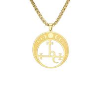 EUEAVAN Lilith Collier pour les femmes Sigil de Lilith Déesse Phase de la lune pendentif collier sorcière païenne Hécate Mythologie Amulette Triple Lune Déesse Bijoux Cadeaux de sorcière Hommes
