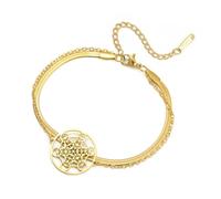 EUEAVAN Metatrons Bracelet cube réglable en perles pour couple - Géométrie sacrée - Fait à la main - Corde tressée - Bracelet porte-bonheur rouge - Amulette de la kabbale, Moyen, Acier inoxydable, Pas