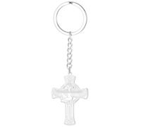 EUEAVAN Porte-clés en forme de croix celtique de la déesse égyptienne Isis avec croix ankh œil d'Horus mythologie grecque - Cadeau idéal - Argent