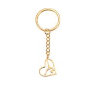 EUEAVAN Porte-clés pour filles Gymnastique Keychain Sport Cœur Amour Charme Ballet Porte-clés Inspirant Gymnaste Clé Porte-clés Équipe Femme Entraîneur Accessoires, doré