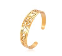 EUEAVAN Sorcières noeud Bracelet noeud celtique Nudo De Bruja bracelet Triple déesse bonne chance Triquetra trinité Wiccan amulette bijoux irlandais Witchy cadeaux pour femmes hommes (Or 2)