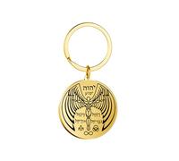 EUEAVAN Tétragramme collier YHVH YHWH Jéhovah collier Yeshua béni des prières pendentif hébreu Bible noms de Dieu religieux bijoux Seigneur amulette pour les chrétiens juifs (Porte-clés or)