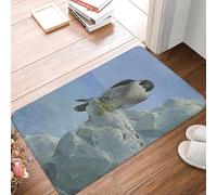 EUEKQOIB 1896 Un Faucon pèlerin sur Une Falaise de Craie Portrait Nature Sauvage Huile paillasson antidérapant de Sol entrée Maison Chambre Repose-Pieds