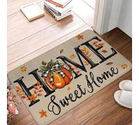 EUEKQOIB Bonjour Citrouille Automne Paillasson Antidérapant Entrée Bain Cuisine Porte Sol Garage