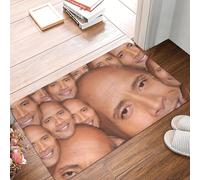 EUEKQOIB de Porte antidérapant pour Cuisine et Salle de Bain avec Motif Dwayne The Rock Face Acteur américain Johnson