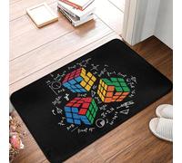 EUEKQOIB de Sol antidérapant pour Porte de Cuisine Salle de Bain Motif Rubik's Cube idéal pour l'intérieur ou l'extérieur.